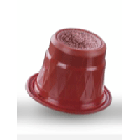 Capsula de café con base alumino roja